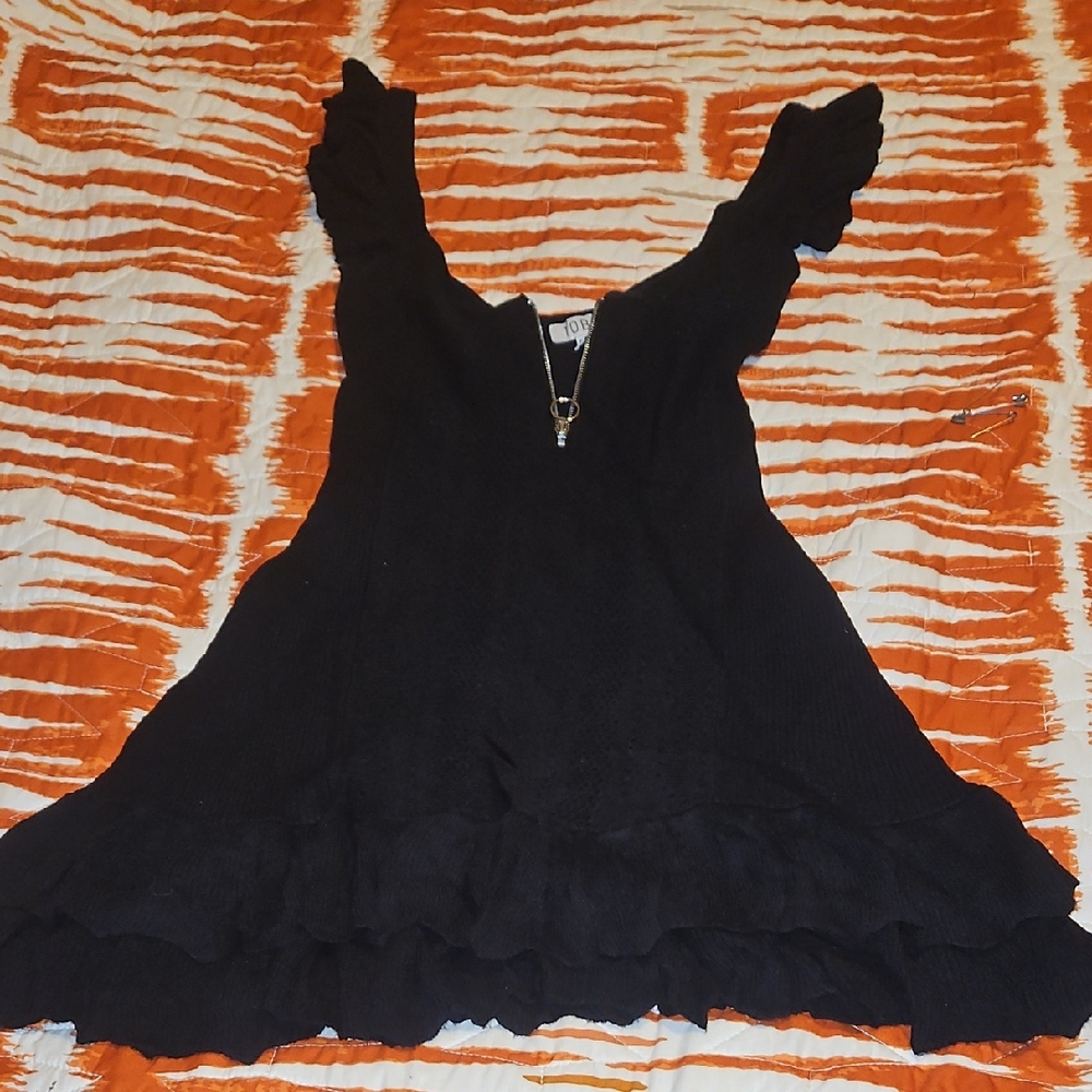 Tobi Black Rayon Blend Dress